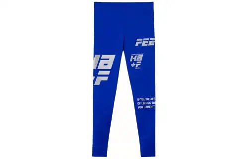 FILA Casual Pants Unisex Blue Moderate Slim Fit Pants