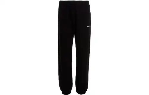 OFF WHITE Casual Pants Men's Black Moderate Cuffed Pants