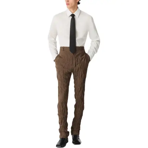 Bottega Veneta SS25 Casual Pants Men's Coffee