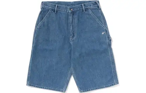 A BATHING APE Denim Shorts Men's Denim Blue Moderate