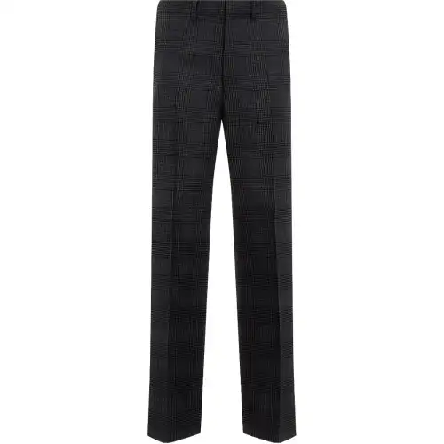 PRADA Prince Of Wales Mid-Rise Checked Trousers