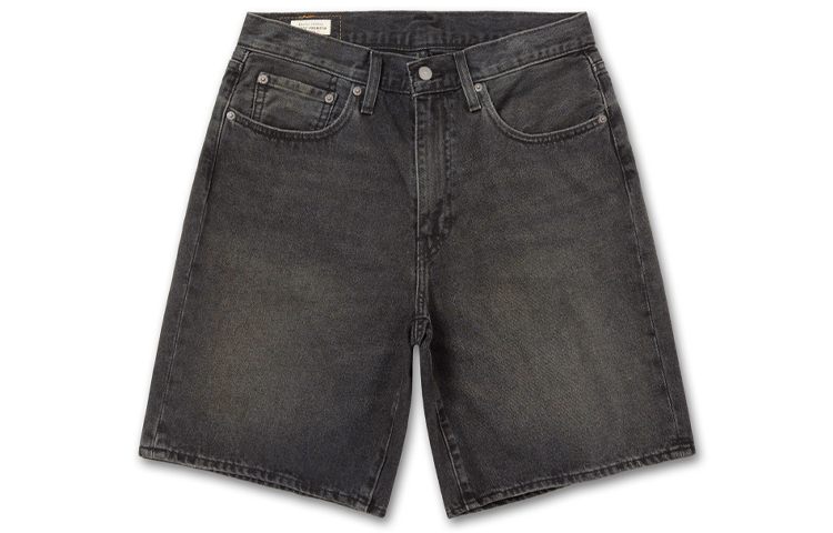 Levi’s FW22 solid color straight casual denim shorts men’s smoke gray
