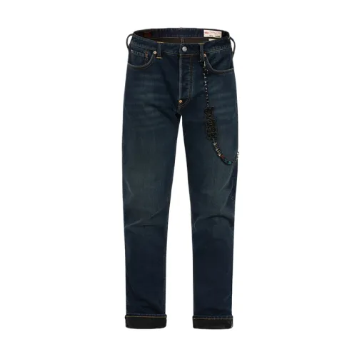 EVISU Jeans Men's Denim Blue Moderate Straight Fit Pants