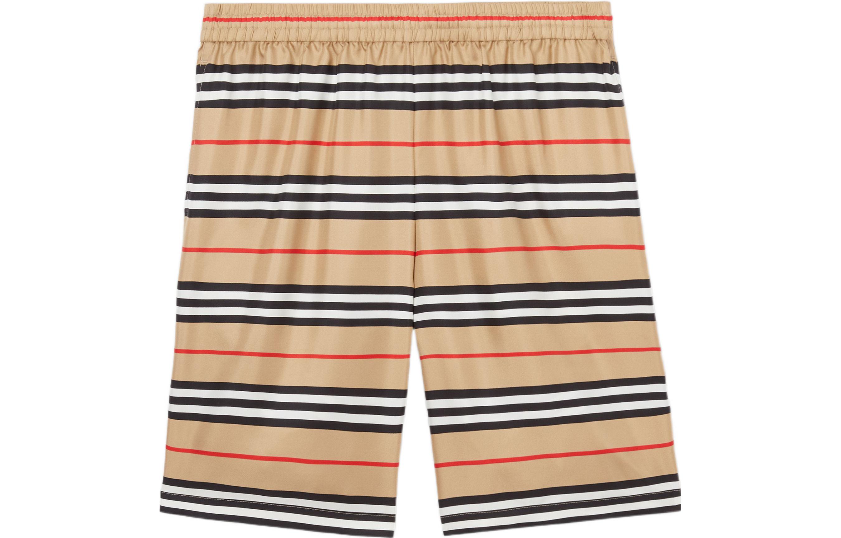 Supreme X Burberry Icon Stripe Silk Twill Shorts Burberry Exclusive