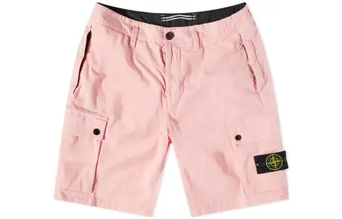 STONE ISLAND Cargo Shorts Men's Pink Moderate