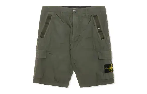 STONE ISLAND Cargo Shorts Men's Olive Green