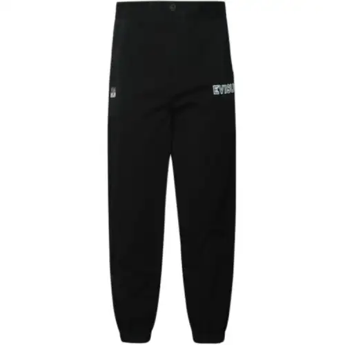 EVISU Casual Pants Men's Black Moderate Cuffed Pants