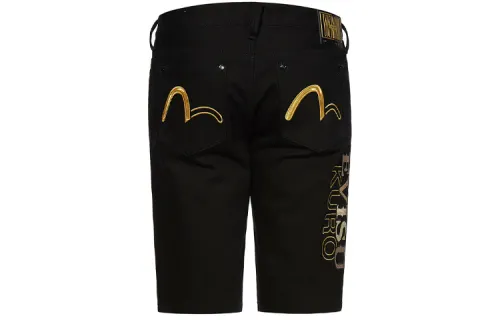 EVISU Denim Shorts Men's Black Moderate