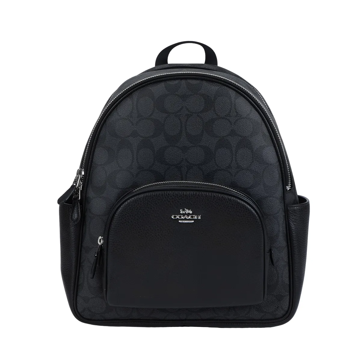 COACH Canvas With Leather Backpack Unisex Black