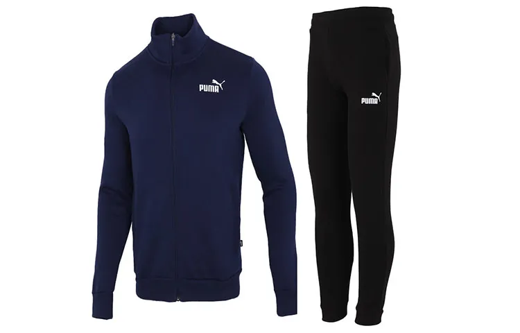 PUMA Clean Sweat Suit Casual Sportswear Sets Men's Stand Collar Moderate