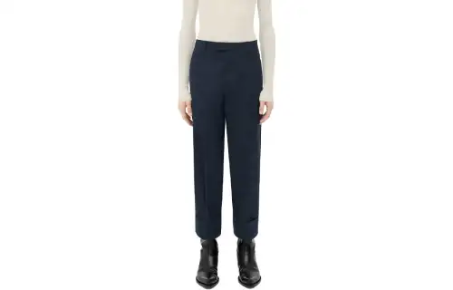 Bottega Veneta Casual Pants Men's Blue Moderate Straight Fit Pants