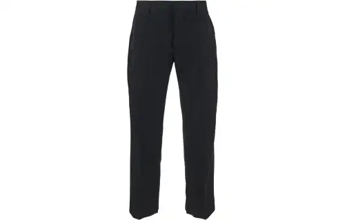 OFF-WHITE straight-leg wool trousers