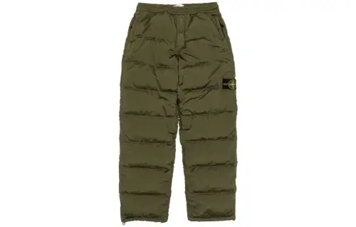 STONE ISLAND Compass Logo-patch Padded Wide-leg Trousers