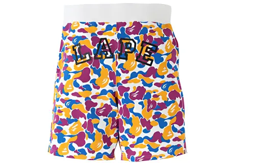 BAPE STORE LA 1ST ANNIV SWEAT SHORTS LA limited camouflage shorts for men