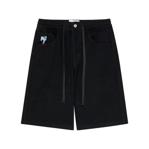 MIND ERROR Denim Shorts Unisex Thickened