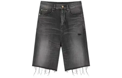 SAINT LAURENT Denim Shorts Men's Black Moderate