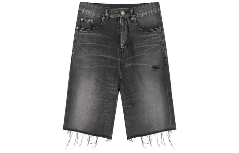 SAINT LAURENT Denim Shorts Men's Black Moderate