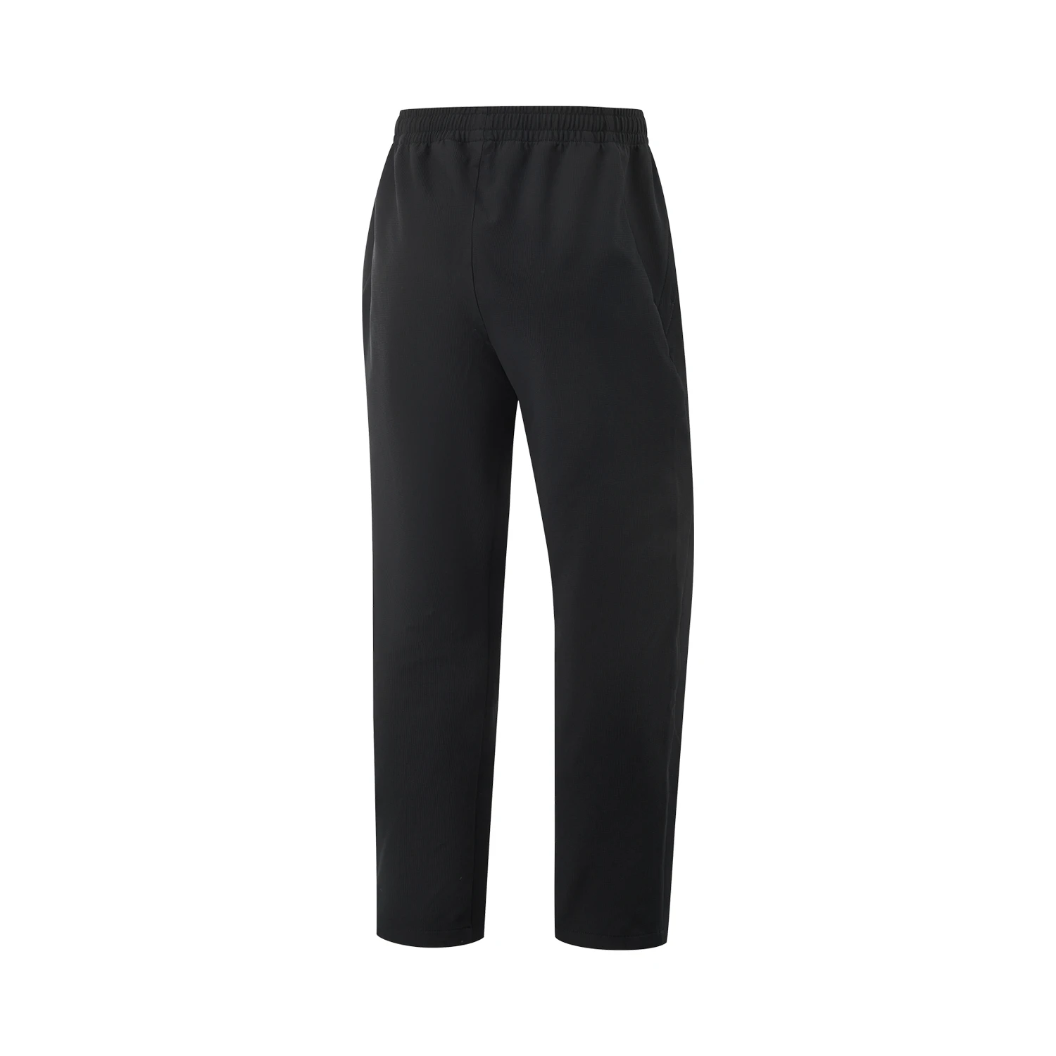 Li Ning Fitness Series Solid Color Mid Rise Breathable Versatile Fleece Lined Thermal Sports Pants Men’s Black