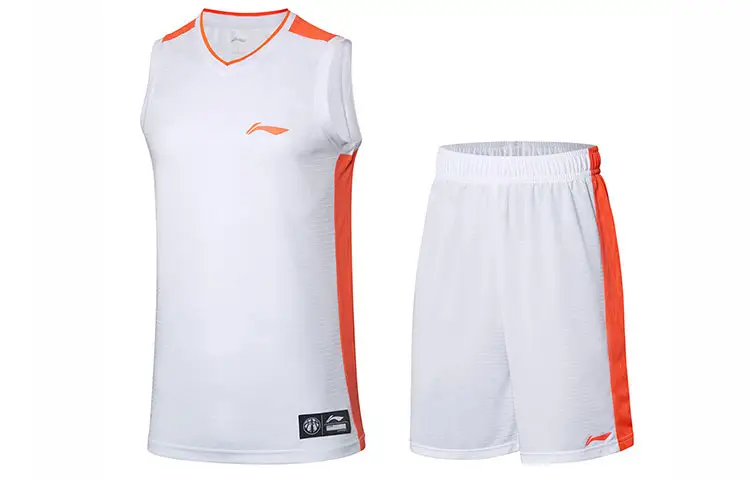 Li Ning Casual Sportswear Men's White V Neck Moderate