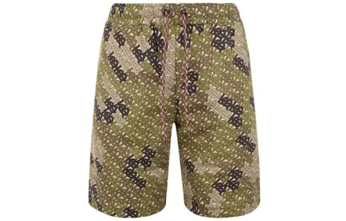 Burberry Casual Shorts Men's Green Moderate