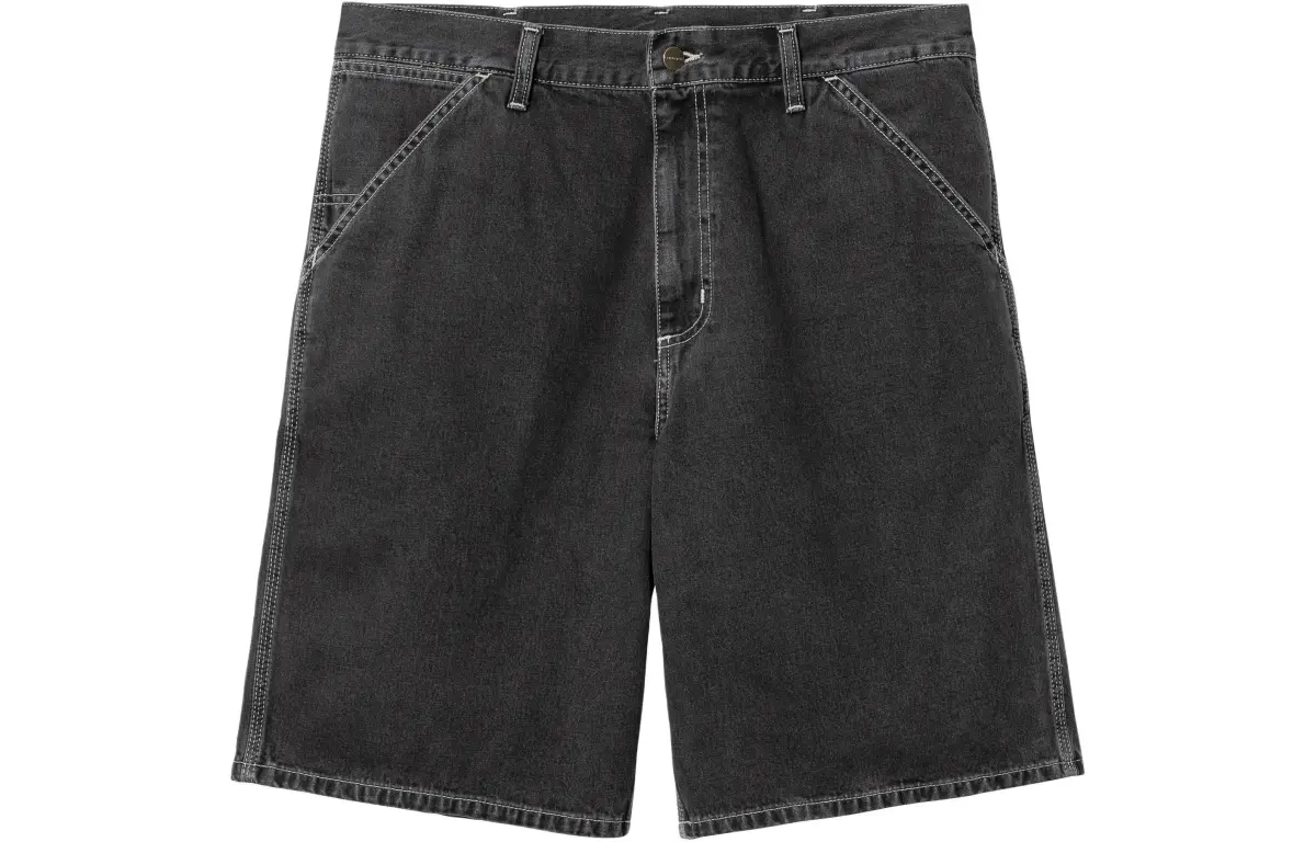 Carhartt WIP SS24 Simple Short Denim Shorts Unisex Black