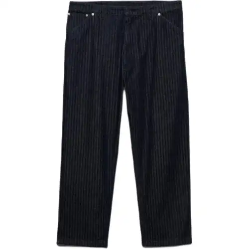 PRADA Enamel Triangle Logo Tapered Leg Trousers