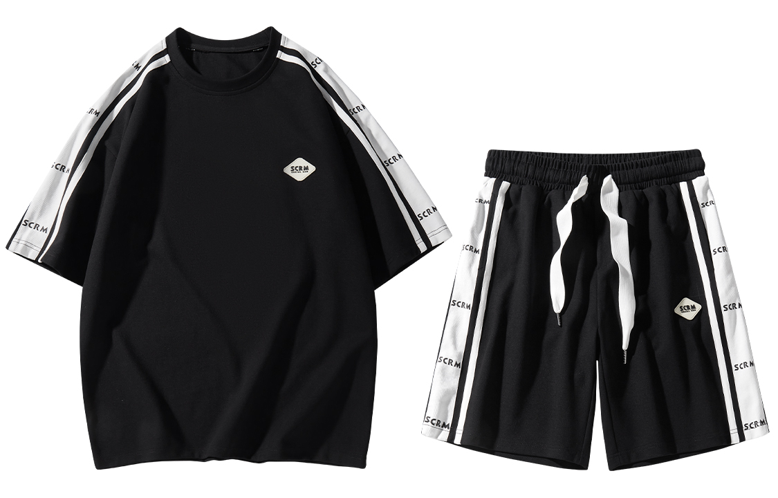 SCRM Casual Sportswear Unisex Crew Neck Moderate