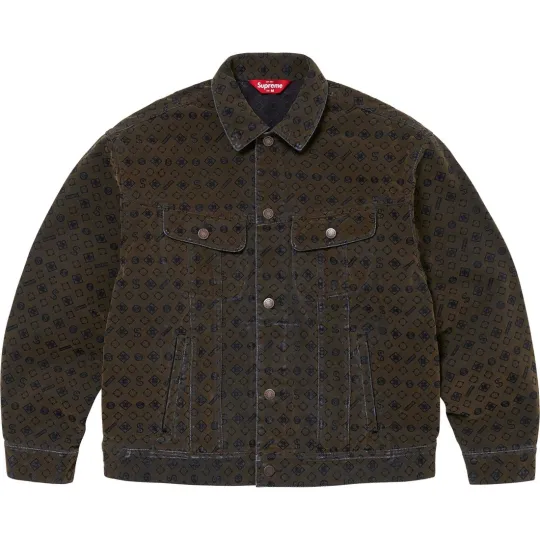 Supreme flocked denim jacket