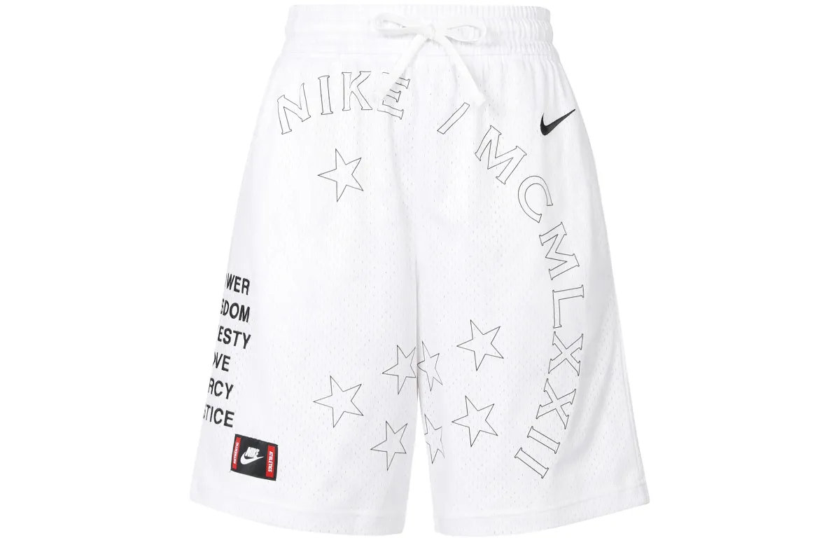Nike Casual Shorts Men's White Moderate Straight Fit Pants