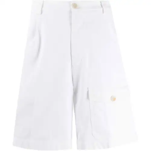 PRADA Cargo Shorts Men's White Moderate