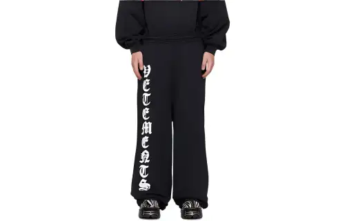 Vetements Casual Pants Men's Black Moderate Other