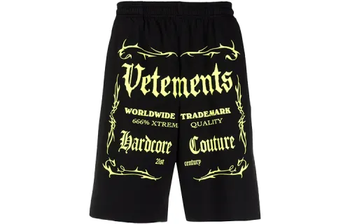 Vetements Label Logo Shorts