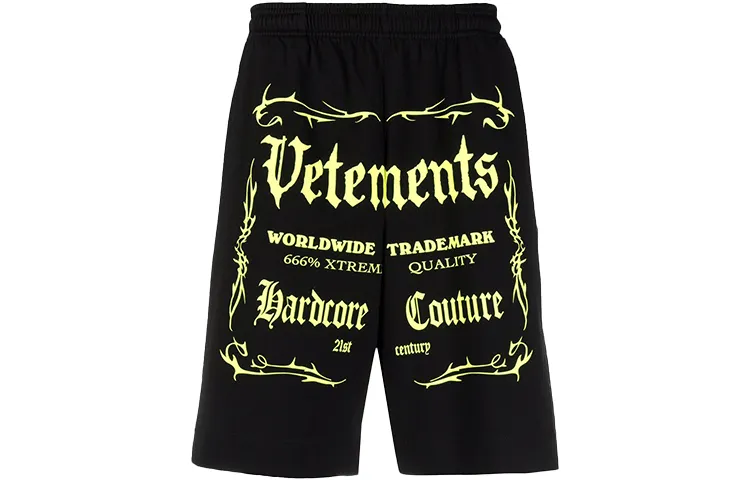 Vetements Label Logo Shorts