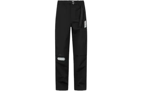 EVISU Casual Pants Men's Black All Over Print Moderate Straight Fit Pants