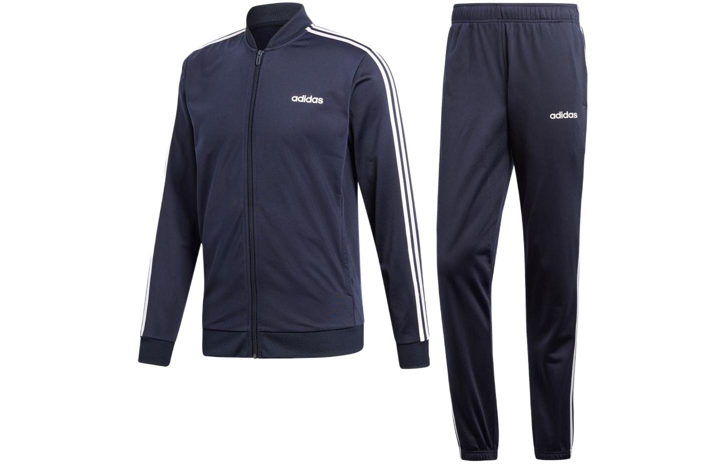 Adidas, jacket with letters with zipper, blue trousers, with your logo imprint, men's style