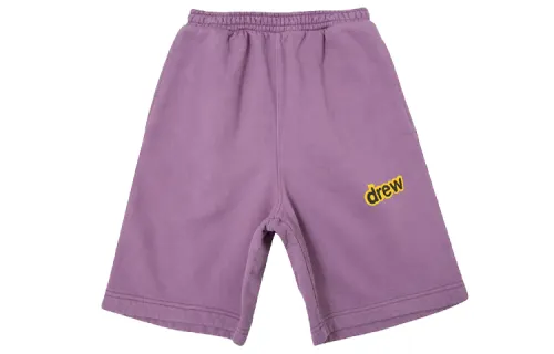 Drew house Letter Logo Series Casual Shorts Unisex Lilac Moderate