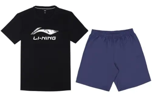 Li Ning Casual Sportswear Men's Black+Blue