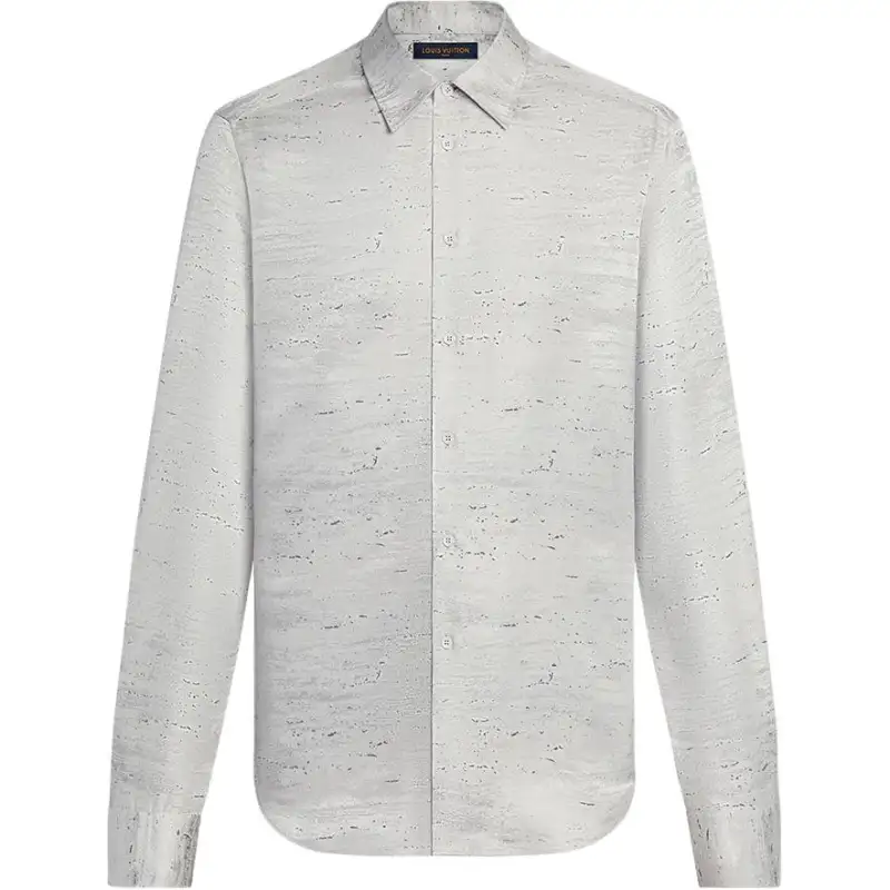 LOUIS VUITTON Travertine Silk Classic Shirt