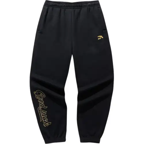 Anta Knitted Sweatpants Men's Basic Black/Gold