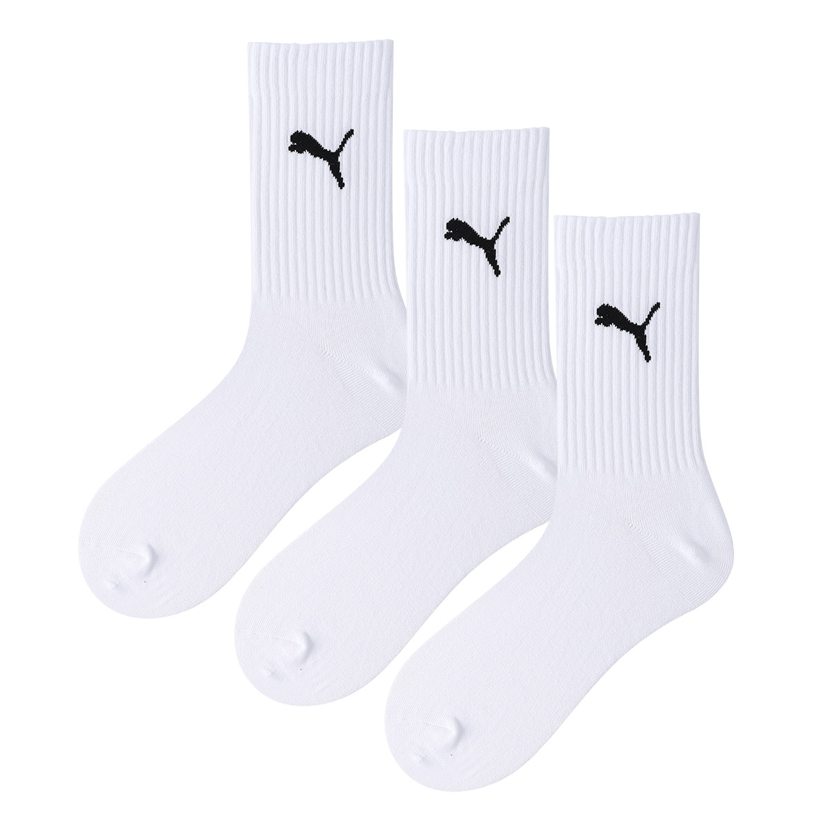PUMA Knee High Socks Unisex 3 Pack White