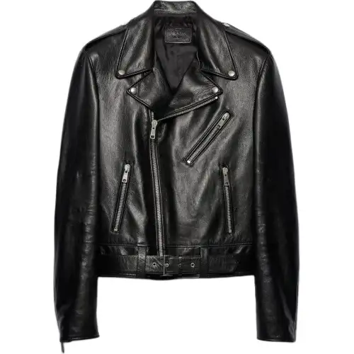 PRADA Leather Jacket Men's Black