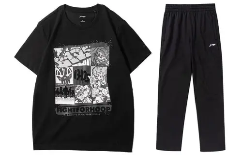 Li Ning Casual Sportswear Unisex Crew Neck Moderate