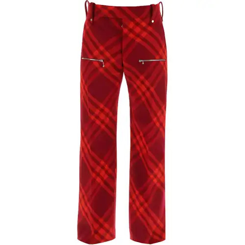 Burberry Plaid Checked Low Rise Trousers