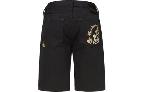 EVISU Denim Shorts Men's Black Moderate