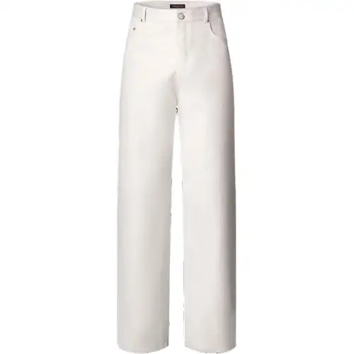 Lv Wide Leg Silk Blend Pants