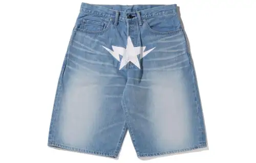 Bape Twin Sta Denim Shorts