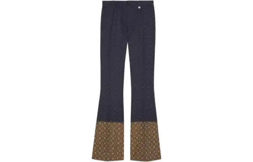 GUCCI Casual Pants Men's Blue Moderate Flared Pants