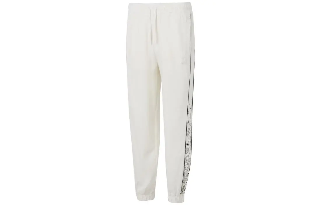 PUMA Casual Pants Men's Ecru Moderate Cuffed Pants