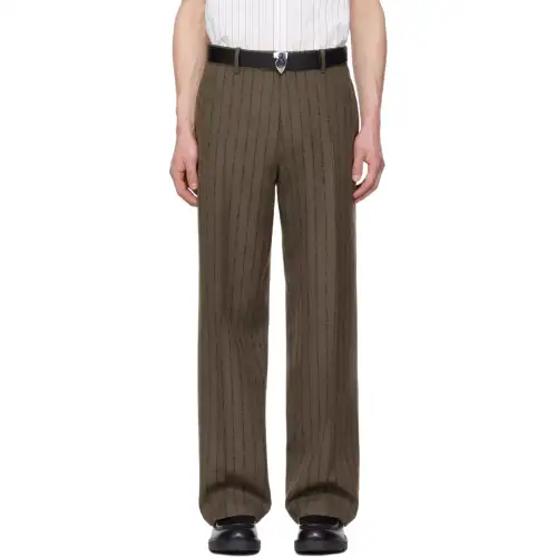 Burberry Straight-Leg Striped Tailored Pants