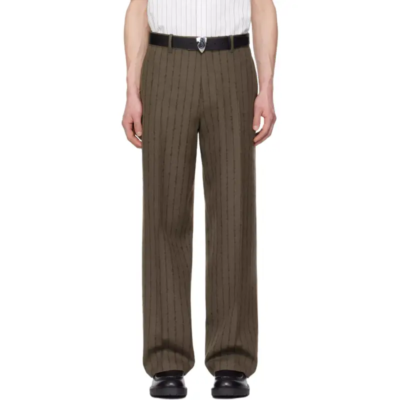 Burberry Straight-Leg Striped Tailored Pants